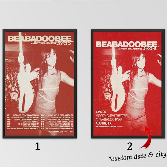 beabadoobee 2025 tour poster