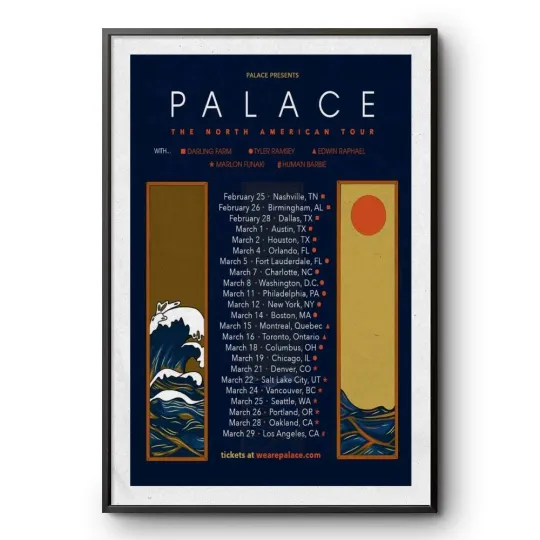 Palace Band Poster The North American Tour 2025