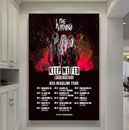 NEW!!! The Warning Keep Me Fed World Tour 2025 Poster