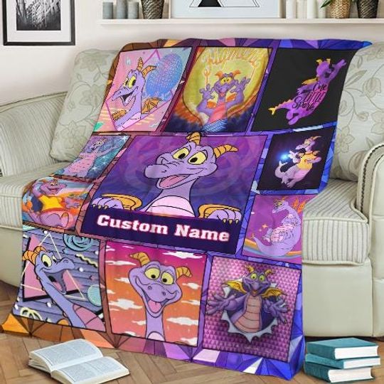 Figment One Little Spark Epcot Park BlanketPurple Dragon BlanketDisneyland Epcot Figment Throw BlanketBed Couch Sofa Gifts Blanket