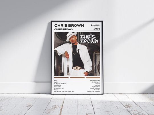 Discover Chris Brown Poster Print | Chris Brown Album Poster | Music Poster | Album Cover Poster | Wall Decor | Music Gift | Room Decor