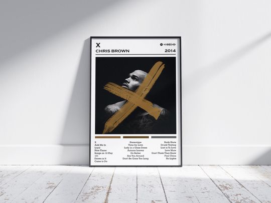Chris Brown Poster Print | X Album Poster | Music Poster | Album Cover Poster | Wall Decor | Music Gift | Room Decor