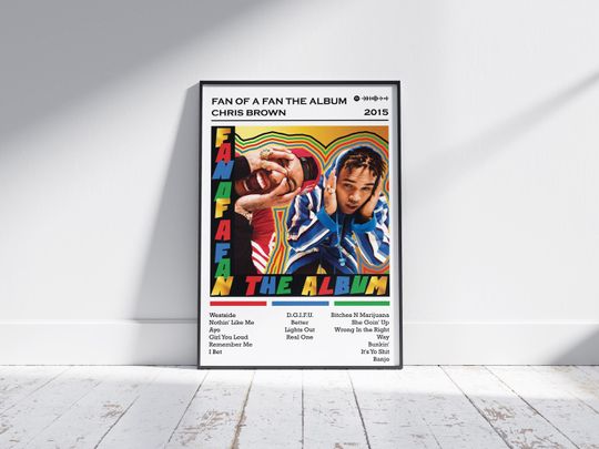 Chris Brown Poster Print | Fan of a Fan The Album Poster | Music Poster | Album Cover Poster | Wall Decor | Music Gift | Room Decor