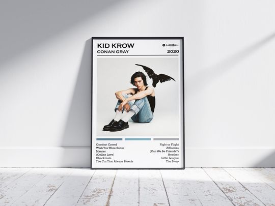 Conan Gray Poster Print  |Kid Krow Album Poster | Music Poster | Album Cover Poster | Wall Decor | Music Gift| Room Decor