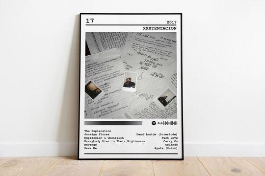 XXXTentacion Poster Print | 17 Album Poster | Music Poster | Album Cover Poster | Wall Decor | Music Gift | Room Decor