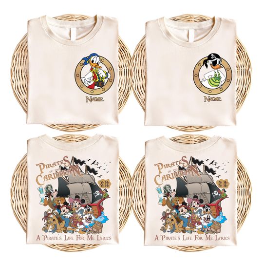 Disney Pirate's Life Shirt, Mickey & Friends Cruise T-shirt, Custom Pirate Matching Shirt, Disneyland Couple Cruising Vacation Shirt