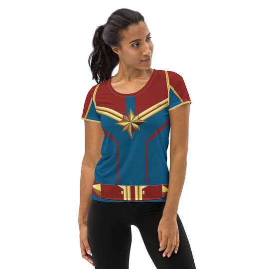 Captain Marvel Inspired Women's Athletic T-shirt