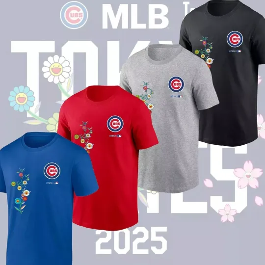HOT NEW! 2025 Baseball World Tour Tokyo Series Chicago Cubs T-Shirt For Fans