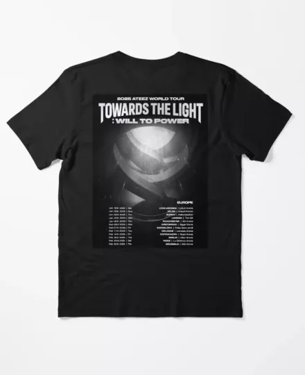 Ateez World Tour 2025 - Towards The Light T-Shirt, All Size S-5Xl