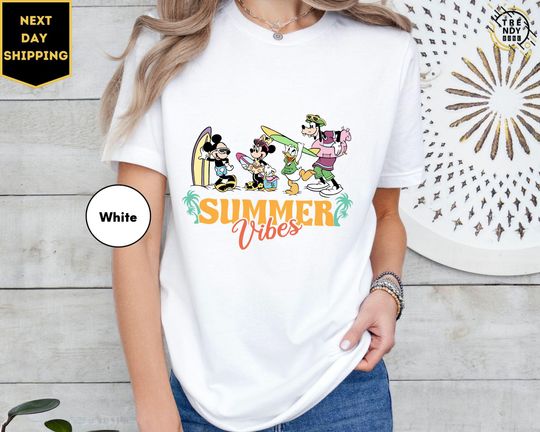 Disney Mickey Summer Shirt, Summer Vacation Shirt, Mickey Beach Shirt, Disneyland Summer Trip 2025 Shirt, Summer Vibes Family Vacation