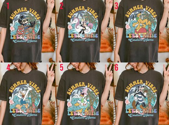 Personalized Mickey and Friends Disney Summer Shirt/Summer Break Disney Cruise Shirt/Summer Vibes Disney Spring Break Vacation 2025 OHQJ01