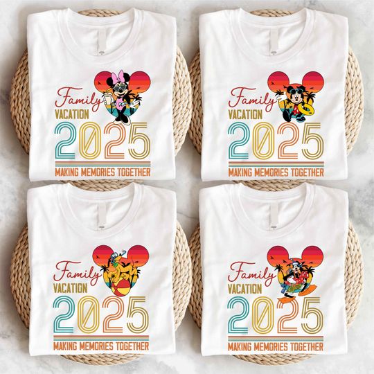 Disney Family Vacation 2025 T-Shirt, Mickey Summer Family Trip Shirt, Disneyworld Family Matching Shirt
