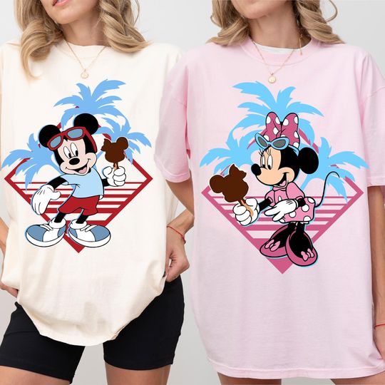 Disney Ice Cream Retro 90S Beach Summer Beach Mickey Mouse Shirt, Magic Kingdom shirt, Disneyworld Disneyland Family Trip Matching 2025