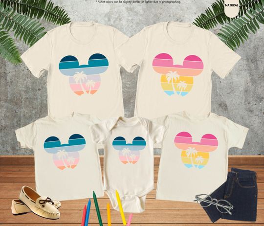 Mickey Head Summer Shirt, Disney Summer Vacation Shirt, Disney World Shirt, Disney Family Matching Shirt, Disneyland Shirt, Summer Beach Tee