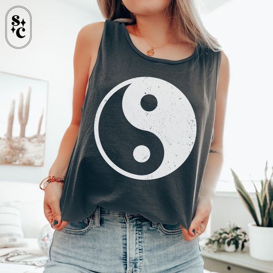 Ying Yang Tank, Zen Shirt, Yogi Gift, Yoga Teacher Gift, Spiritual Meditation Shirt, Yoga Instructor Shirt, Taoism Tshirt, Zen Yoga Clothes