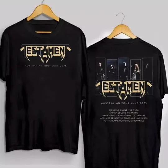 Testament Australian Tour June 2025 Band Gift For Fan T-shirt All Size S-4XL