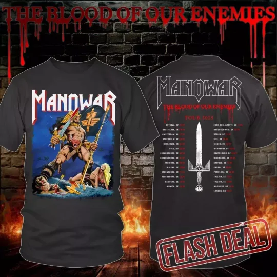 Manowar the blood of our enemies ANNIVERSARY Tour 2025 T-Shirt