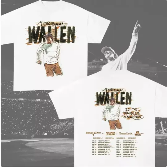 Wallen Western Tour 2025 2 Sided Shirt, Im the problem World Tour Unisex Tee