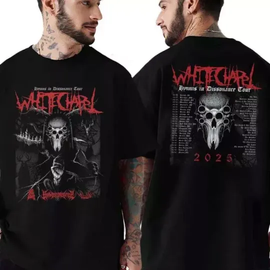 Whitechapel Hymns In Dissonance Tour 2025 Dates List Start In Raleigh NC T-Shirt