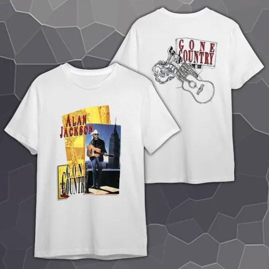 Vintage 90S Alan Jackson Country Music T SHIRT,2 sided  tour hot 2025, shirt new