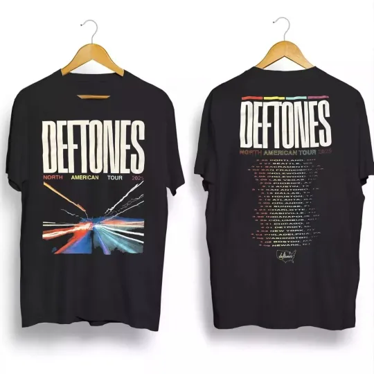 NEW!!! Deftone 2025 North American Tour Black T-Shirt S to 5X fan gift