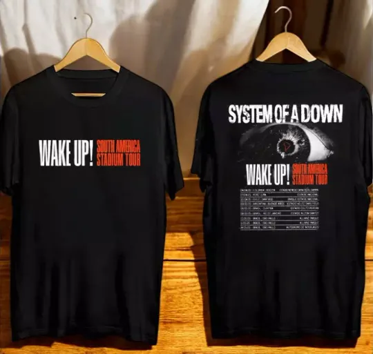 2025 SYSTEM OF DOWN South America Stadium Tour Concert T-Shirt