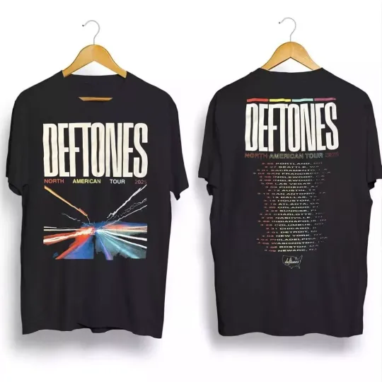 Tshirt Deftone, T-Shirt Deftone, Deftone North American tour 2025