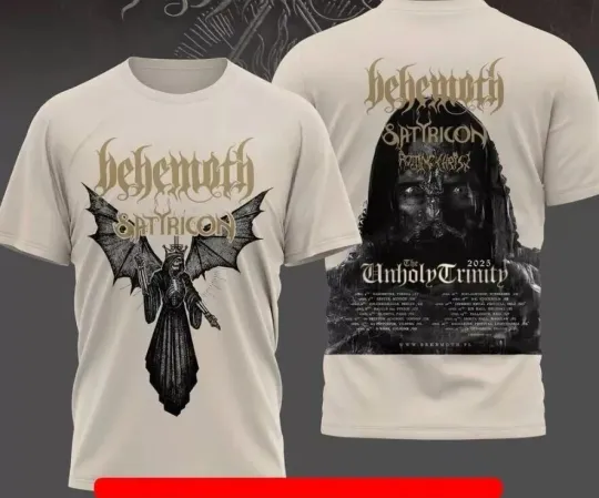 Behemoth Satyricon The Unholy Trinity Tour 2025 Shirt 3D Tshirt hot shirt