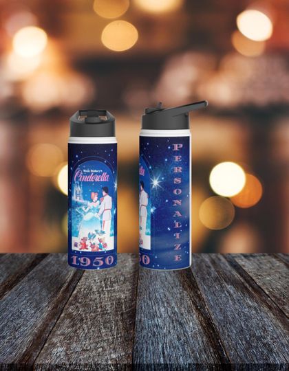 Disney Cinde Stainless Steel Water Bottles Standard Lid