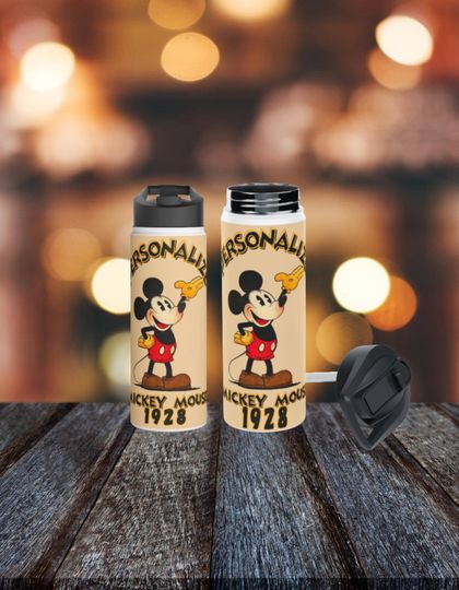mickey mouse Stainless Steel Water Bottles Standard Lid