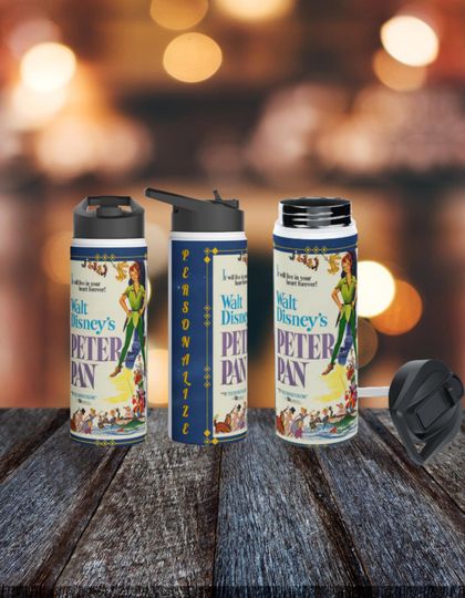 Peter Pan Stainless Steel Water Bottles Standard Lid