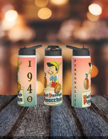 pinocchio Stainless Steel Water Bottles Standard Lid