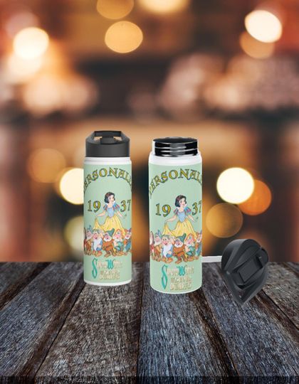 Snow White Stainless Steel Water Bottles Standard Lid