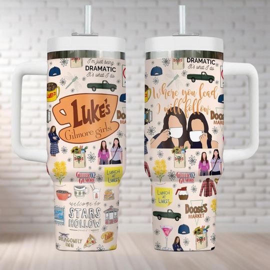Gilmore Girls Tumbler 40Oz, Luke's Gilmore Girls Tumbler, Stars Hollow Tumbler, Tv Show Tumbler, Movie Coffee Tumbler, Insulated Tumbler