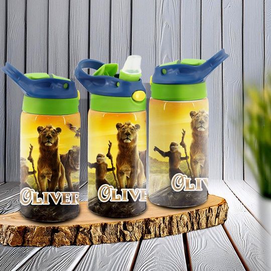 The Lion King - Mufasa Stainless Steel Kids Water Bottle - Customizable - Ideal for School and On-the-Go