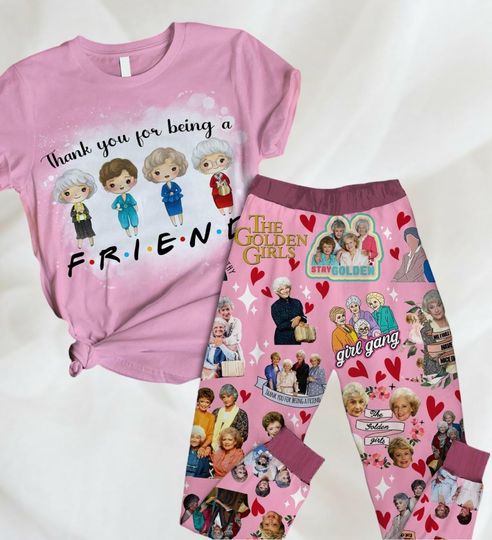 The Stay Golden Pajamas Set, Stay Golden Fan Shirt, 80S Movie Tee, Vintage Sitcom Pajamas Family, Pajamas For Party, Gift For Mom