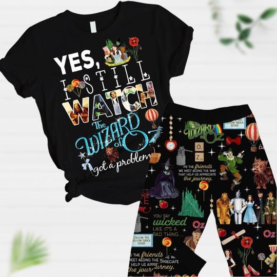 Vintage Wizard Of Oz T-Shirt And Pants, Wicked Witch Of The West Tee, Yes I Still Watch The Wizard Of Oz, Dorothy Shirt, Glinda Shirt