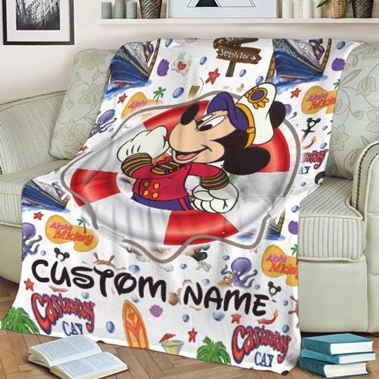 Personalized All Characters Disney Cruise Line Blanket, Mickey & Friends Cruise Trip Blanket, Disney Family Cruise 2025, Custom Name Mickey