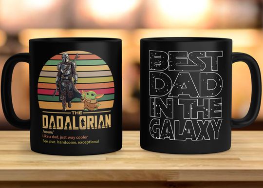 Custom The Dadalorian Mug, Fathers Day Gift For Dad, Dad And Child Mug, Dadalorian Coffee Cup, This Is The Way Shirt Birthday Daddy Gift