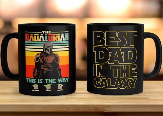 Personalized Dadalorian And The Child Matching Mug, This Is The Way Coffee Mug, Dadalorian Travel Cup, First Fathers Day Gift For Dad