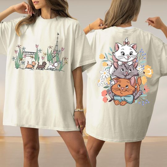 Disneyland The Aristocats Tee, Cats Paris Unisex Shirt, Marie Toulouse Berlioz Cats T-Shirt, Disney Cats Lover T-Shirt, Animal Kingdom