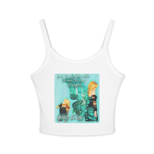 Y2K Hilary Duff Come Clean Metamorphosis Tank Top, Spaghetti Strap Shirt for Women, 2000s Pop Music Tee, Retro Sleeveless Top, Vintage
