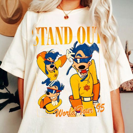 Goof Max Powerline Stand Out 95 Retro Comfort Color T-Shirt, Valentine Gift, Trending Unisex Tee, Disneyland Vacation Trip Gift 2025