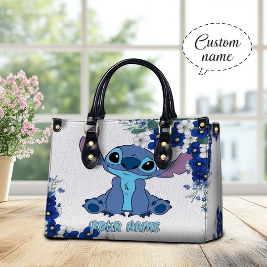 Custom Lilo and Stitch Surprise Leather Bag, Stitch Disneyland Bag, Stitch Leather Crossbody Bag, Disney Leather Shoulder Handbag