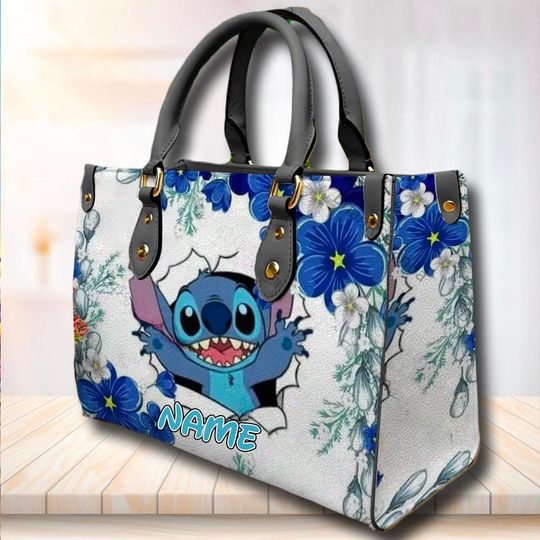 Personalize Lilo and Stitch Surprise Leather Bag, Stitch Disneyland Bag, Stitch Leather Crossbody Bag, Disney Leather Shoulder Handbag