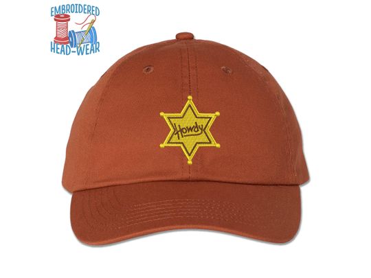 Toy Story Woody Sheriff Badge Howdy Embroidered Cap | Woody Cowboy Badge Embroidered Dad Hat