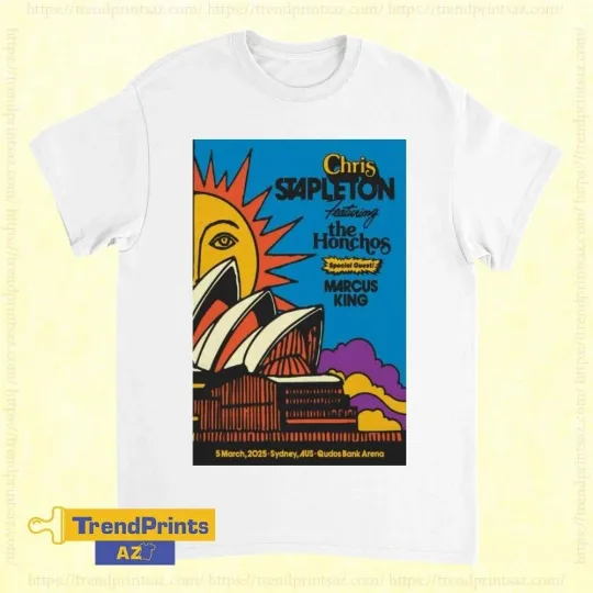 Chris Stapleton March 5 2025 Qudos Bank Arena In Sydney, AUS Tour Shirt 2025