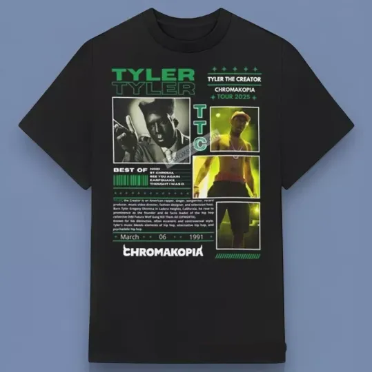 Tyler the Creator Chromakopia Tour 2025 Music T-Shirt Great Gift For Friends