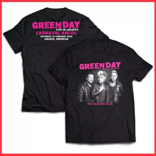 Green Day Live Jakarta the Saviors Tour 2025 T-Shirt