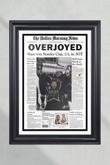 1999 Dallas Stars Stanley Cup Champion UNFRAMED Poster